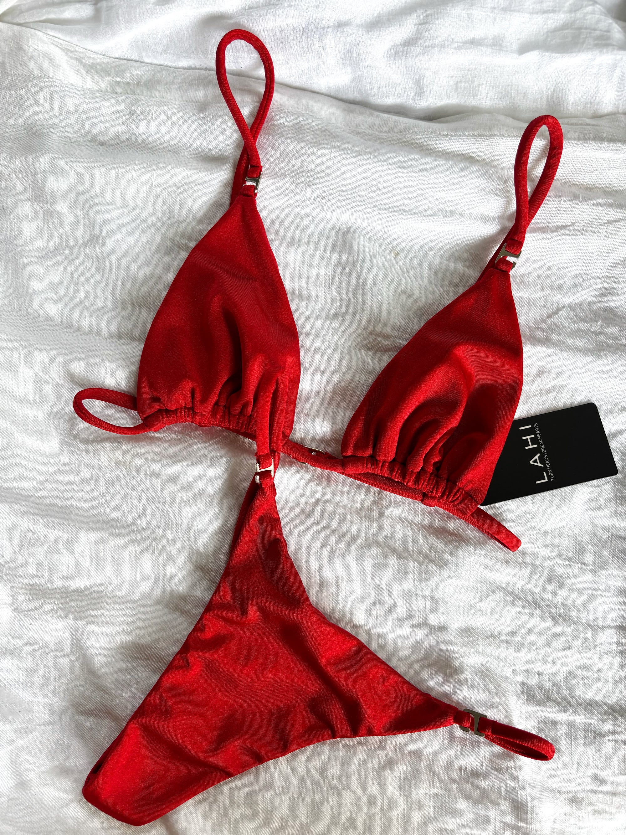 Saia Micro Tankini Bottom - Metallic Red