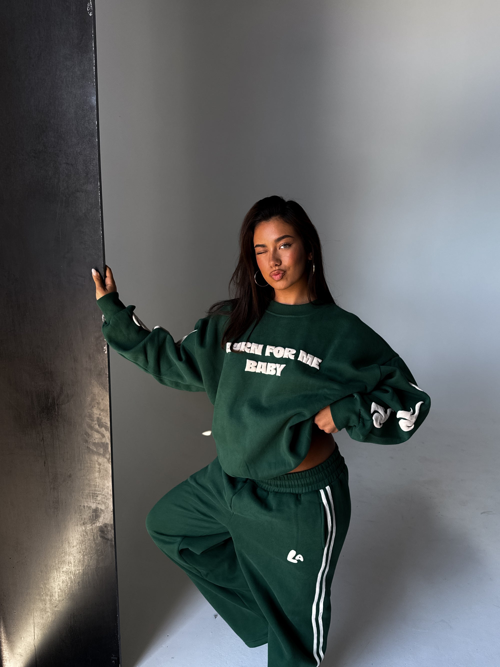 BURN FOR ME BABY SWEATER - GREEN