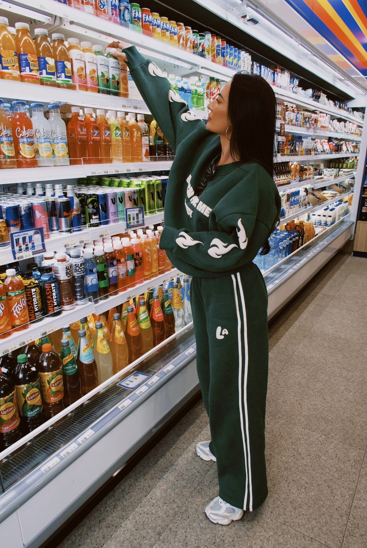 BURN FOR ME BABY TRACK PANTS - GREEN