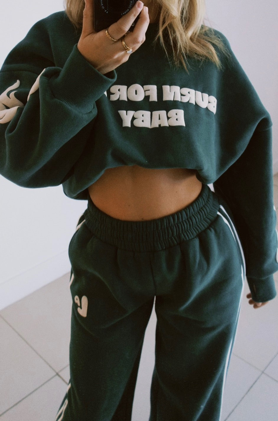 BURN FOR ME BABY SWEATER - GREEN