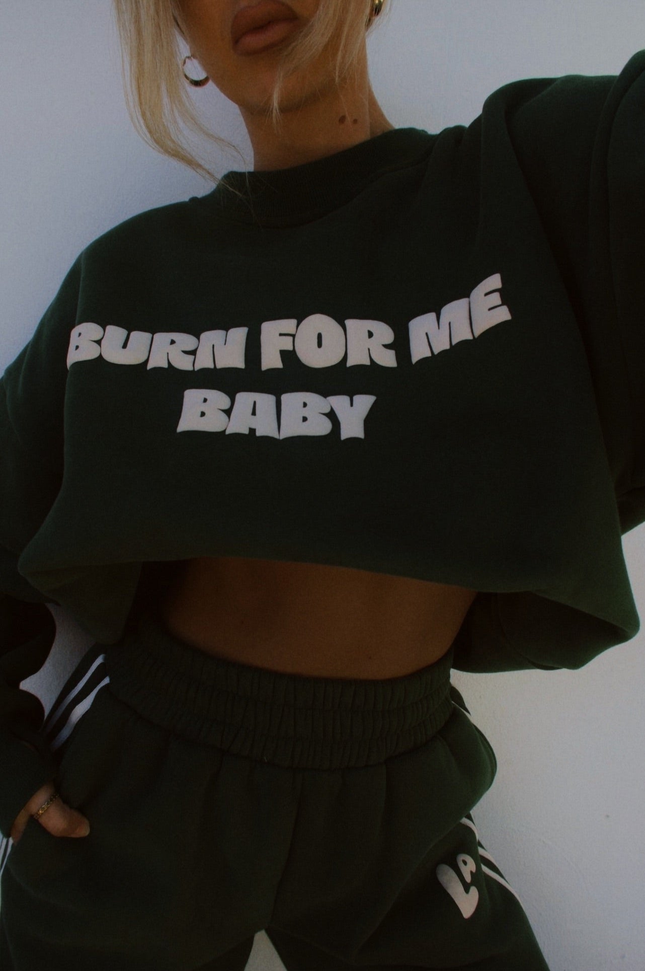 BURN FOR ME BABY SWEATER - GREEN