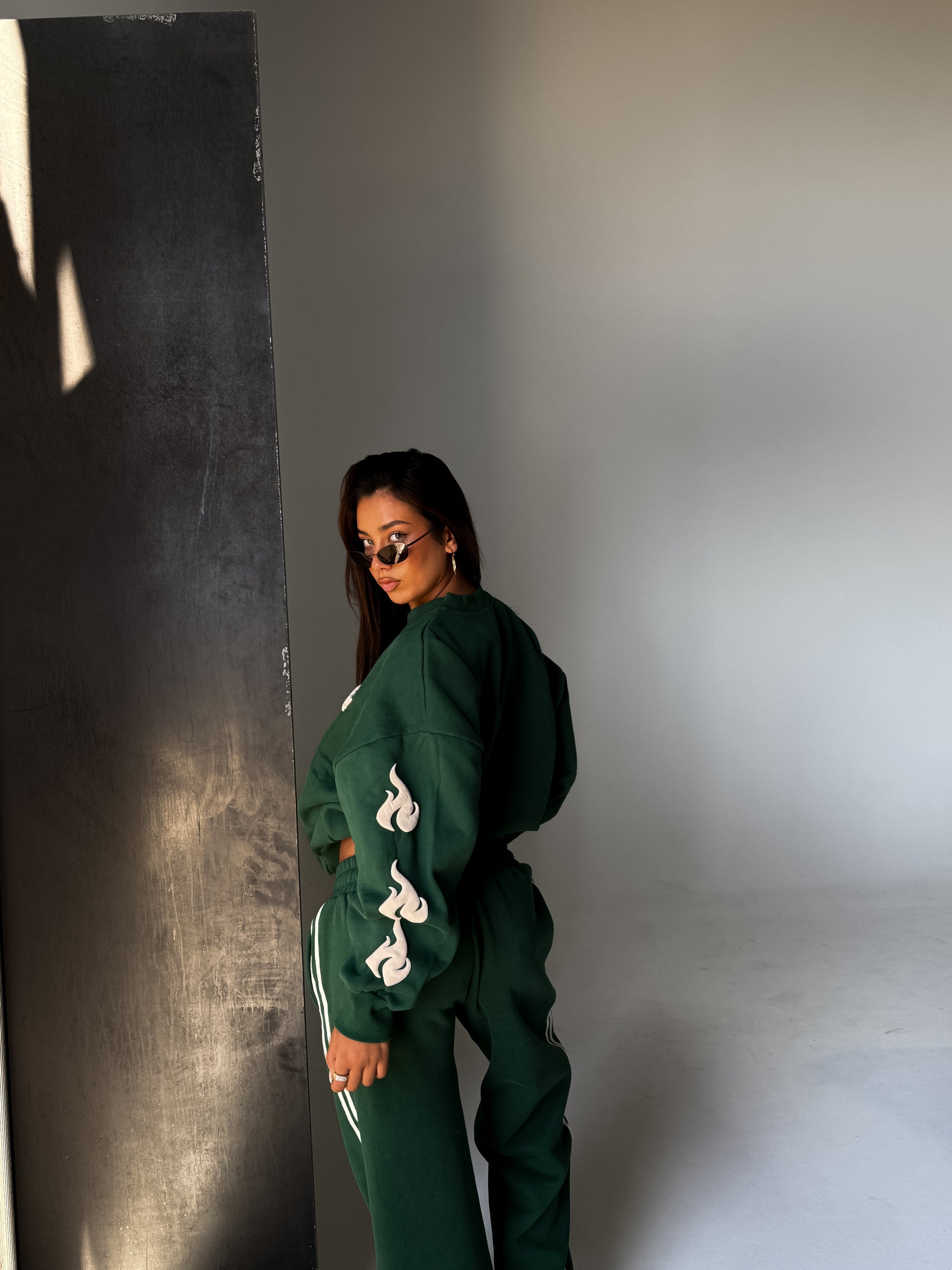 BURN FOR ME BABY SWEATER - GREEN