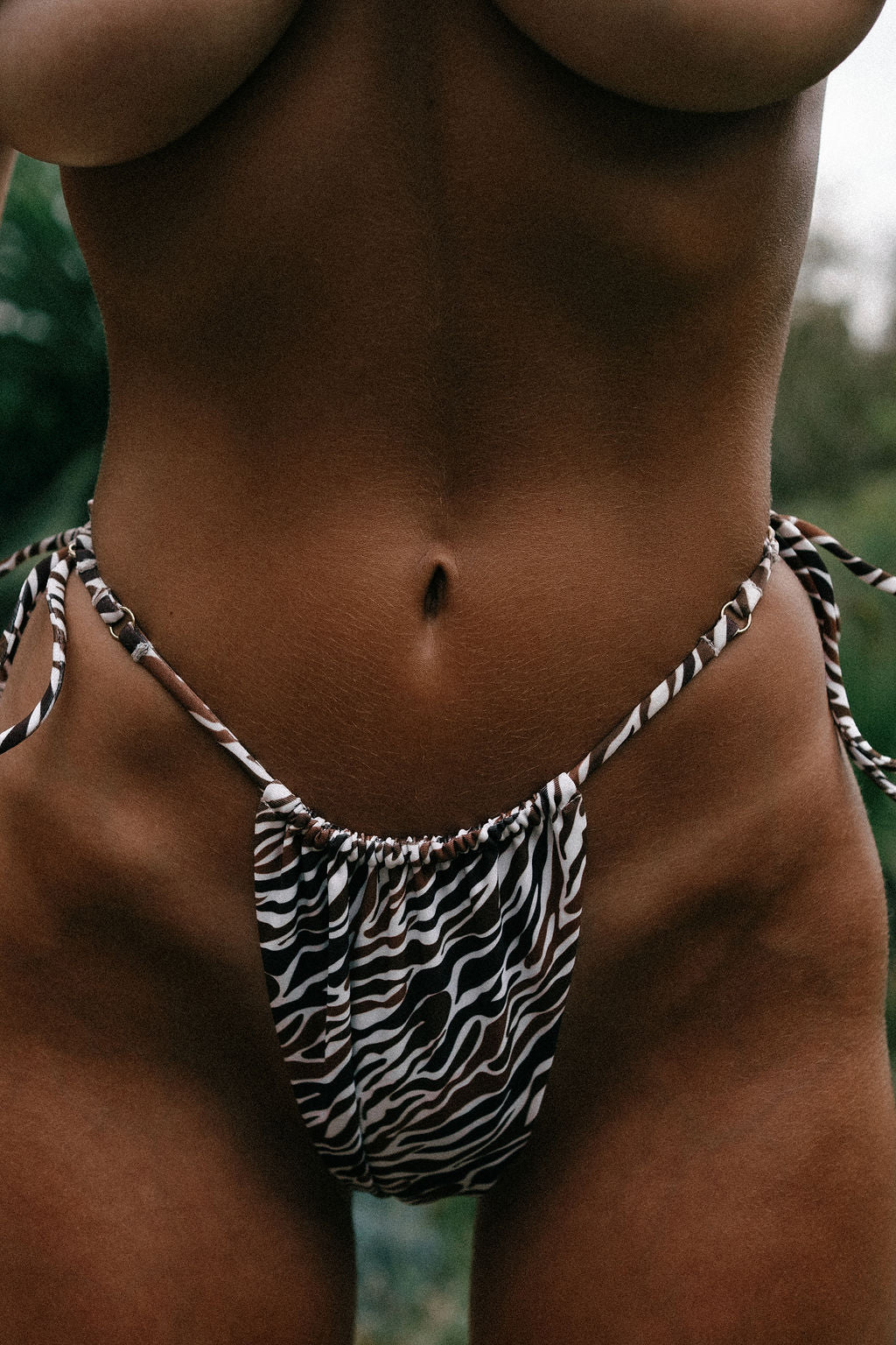 SABI CHEEKY SIDE-TIE BOTTOM - ZEBRA
