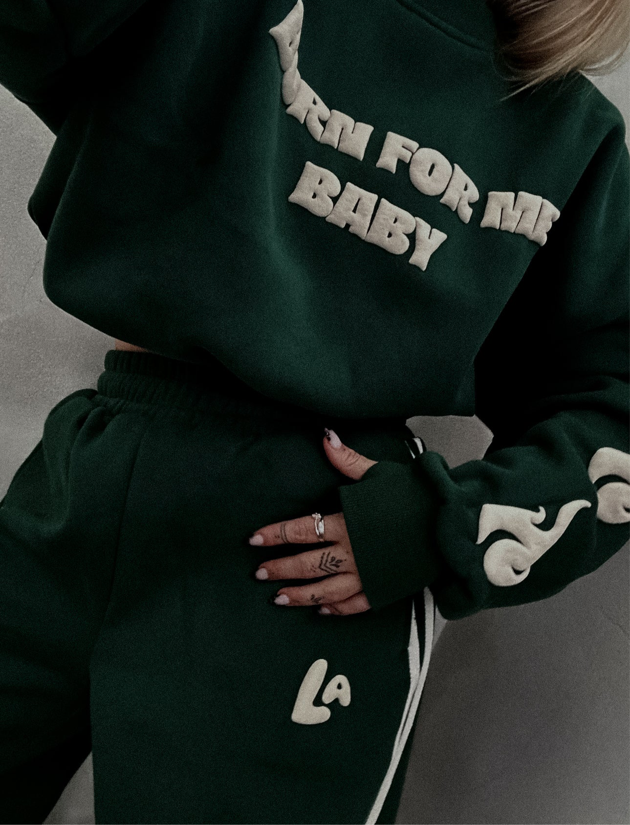 BURN FOR ME BABY SWEATER - GREEN